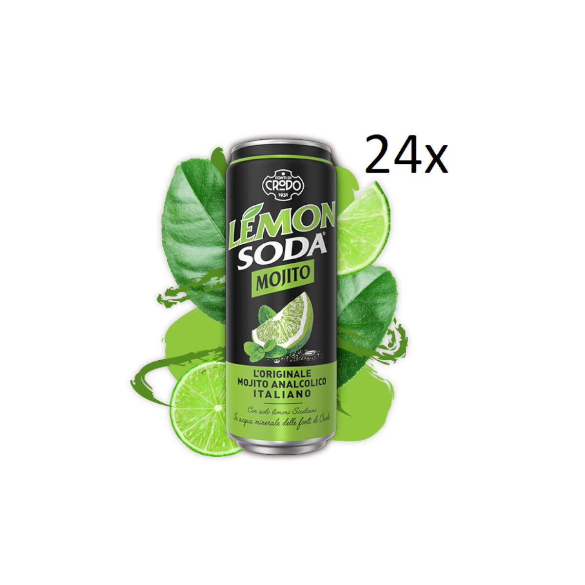 24 X Lemon Soda Mojito Einweg  Dose 330ml