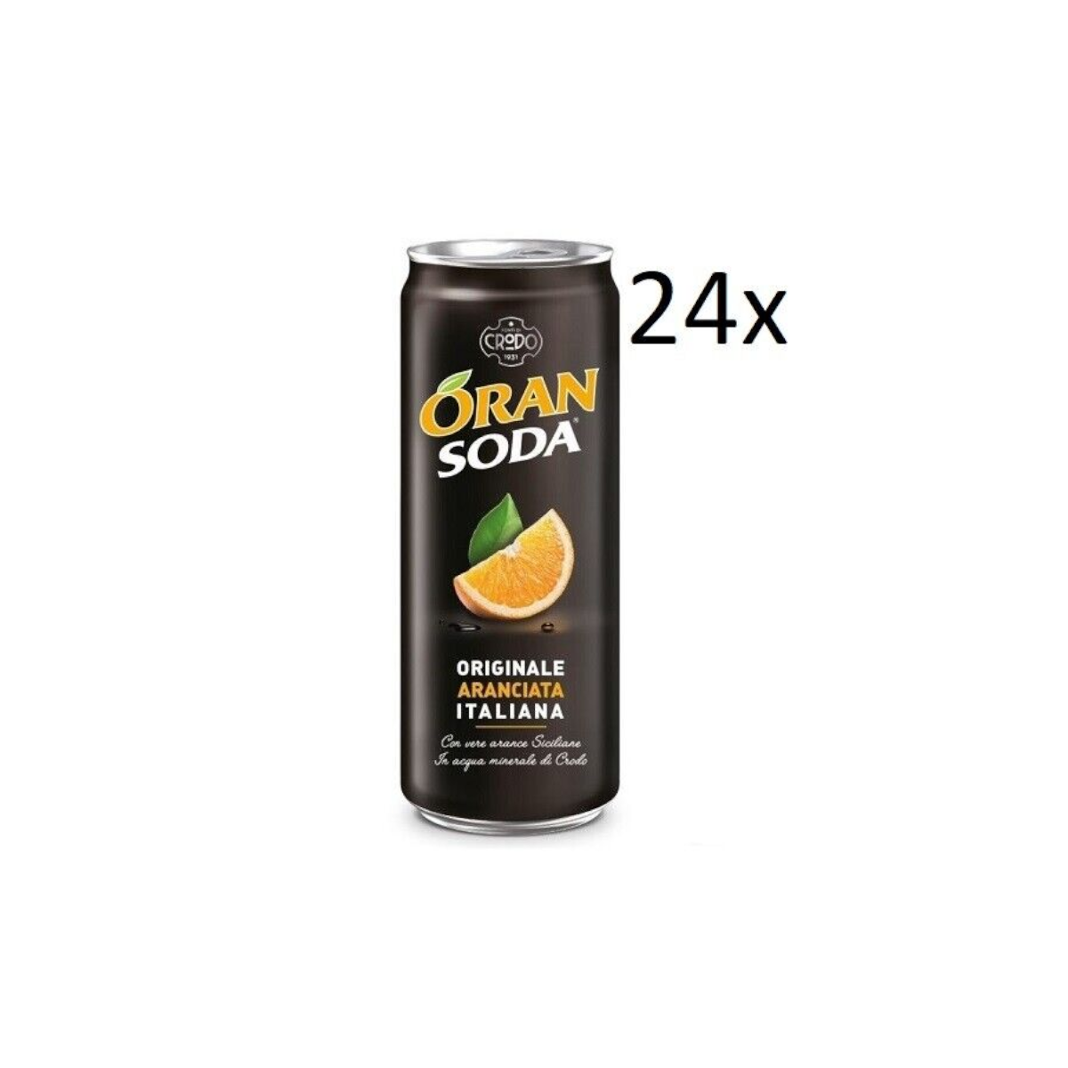 24x Oransoda Erfrischungsgetränk Orangenlemonade, 33cl