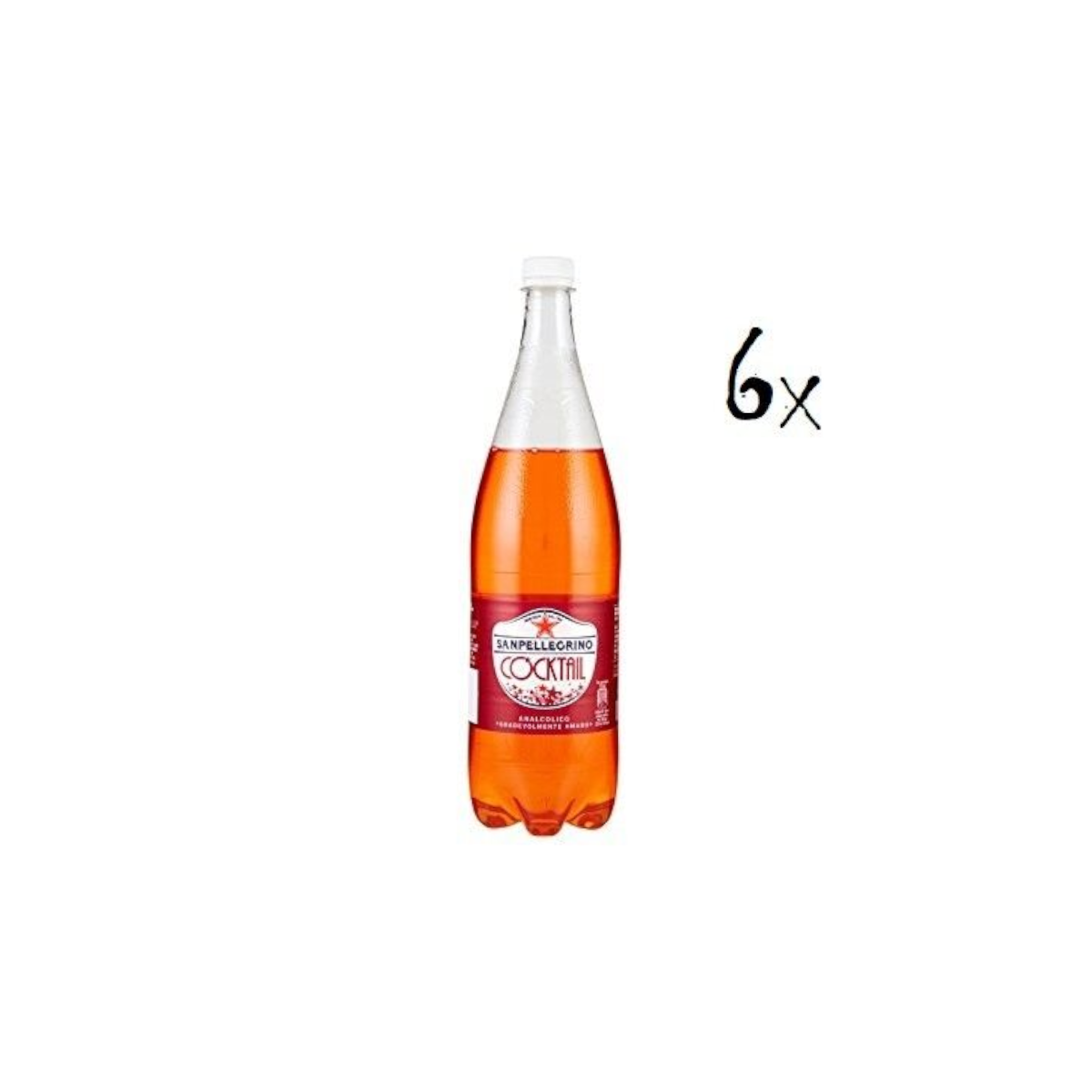 6 x San Pellegrino Cocktail Ingwer Bitter Aperitivo PET 1,25 l italienisches Softdrink