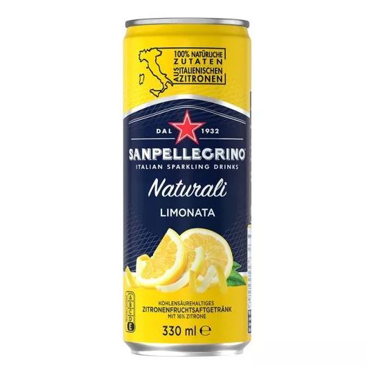 24 x San Pellegrino Limonata Limonade, 100 % natürliche Inhaltsstoffe- 0,330 ml