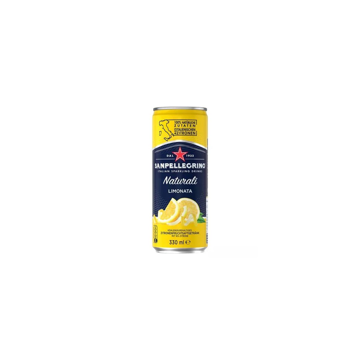 24 x San Pellegrino Limonata Limonade, 100 % natürliche Inhaltsstoffe- 0,330 ml