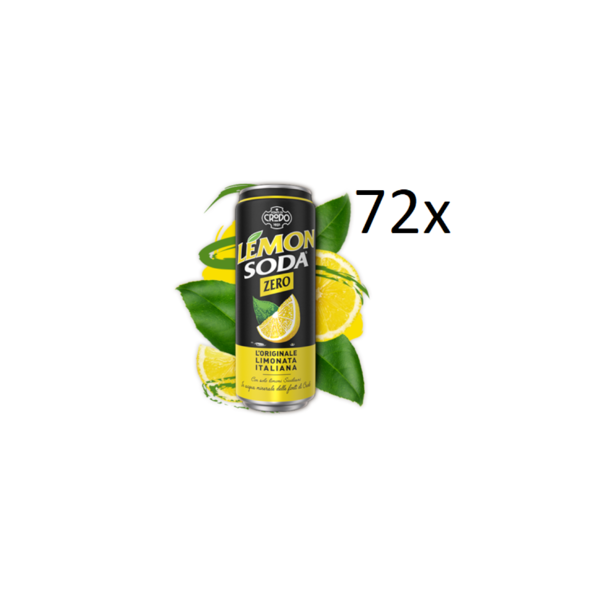 72 X Dose Lemon soda zero 330ml Campari Group Lemonsoda Zitrone italienisch Limonata