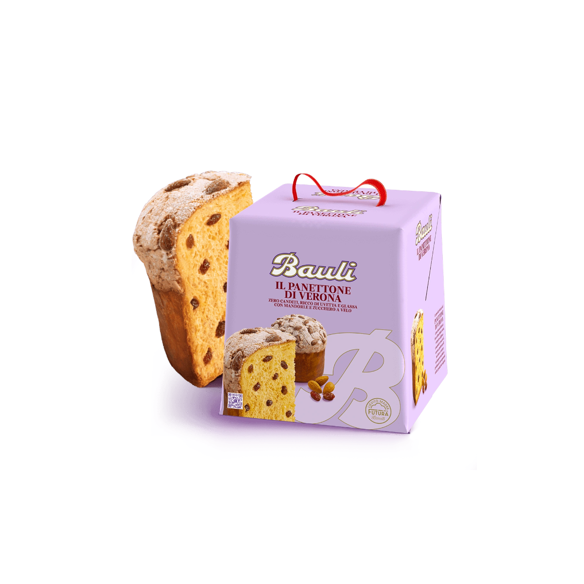 Panettone di Verona mit Glasur, Mandeln und Rosinen 1 kg | Bauli Weihnachtsgenuss