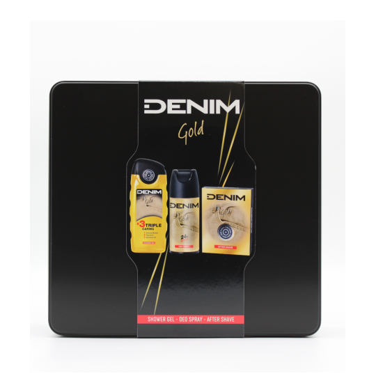 Denim Original Tri Pack Metall Geschenkset Man Gold 2024
