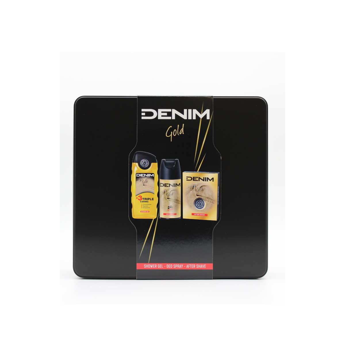 Denim Original Tri Pack Metall Geschenkset Man Gold 2024