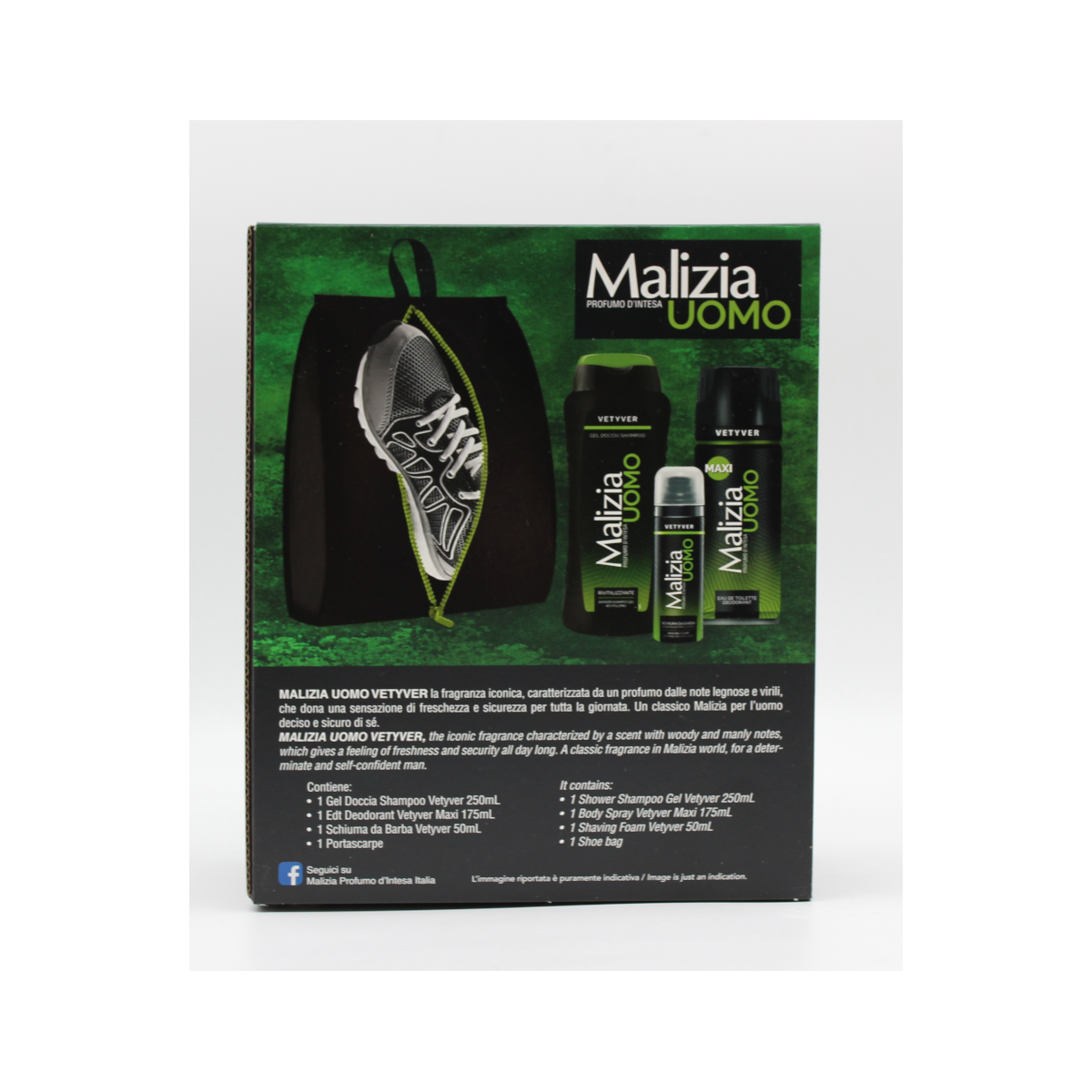 Malizia Geschenk Deo-Doccia-Sch.barba-schuhe Tasche