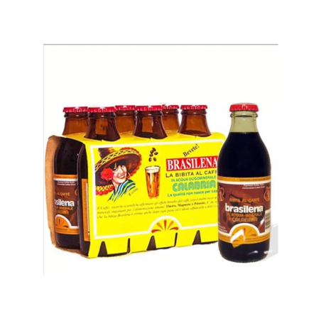 6 X Brasilena Bibita Gassata a Caffè Alkoholfreies Kaffeegetränk 25cl