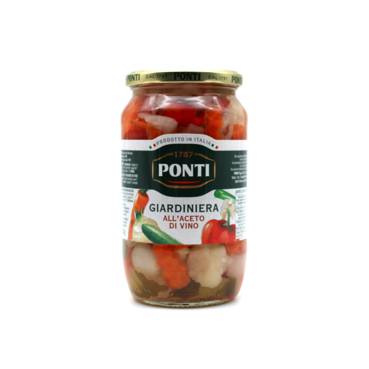 Ponti Giardiniera Eingelegtes Gemüse in Weinessig- 700gr.