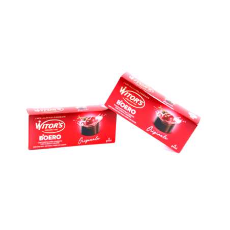 Witor's Il Boero Extra Dunkle Schokolade gefüllt Likör Kirsche mit SchokoladenpralineTube T4- 50 gr