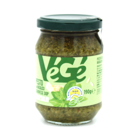 Vegé Pesto al Basilico- Basilikumpesto ohne Knoblauch 190gr.