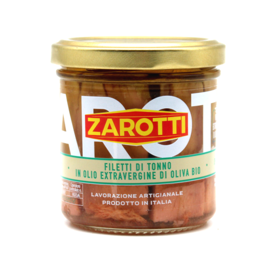 Zarotti Thunnfischfilet in Bio Extravergine Olivenöl 160gr.