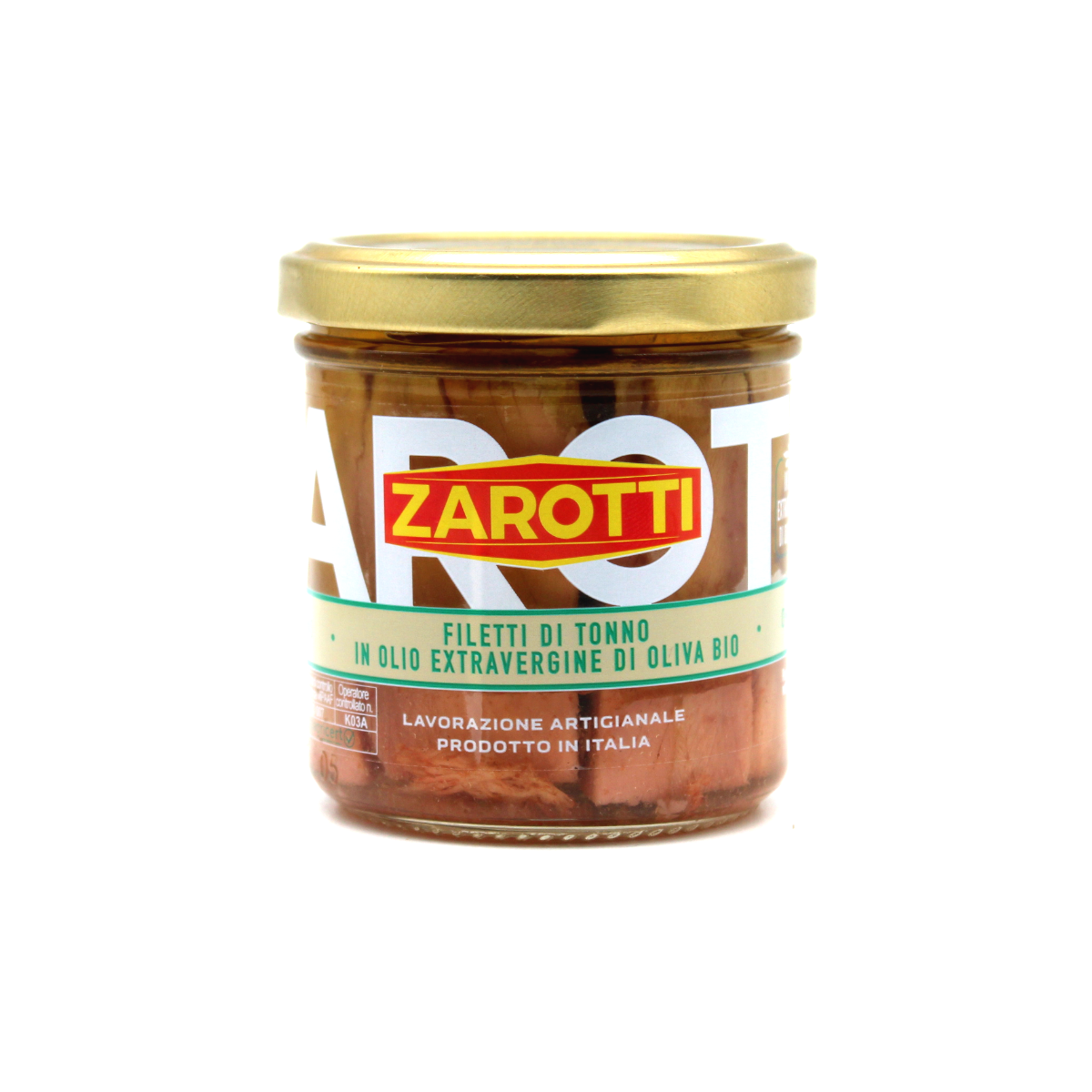 Zarotti Thunnfischfilet in Bio Extravergine Olivenöl 160gr.