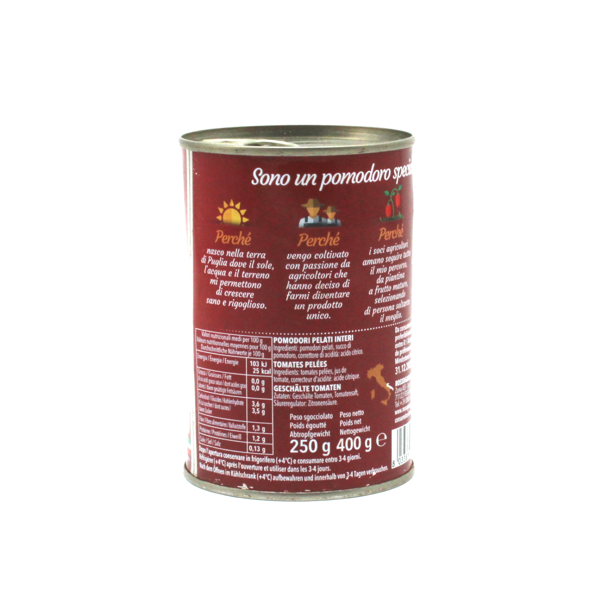 Rosso Gargano Pomodori Pelati – 400 gr