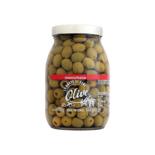 Olive verdi denocciolate - grüne Oliven ohne kern Montalbano 580ml