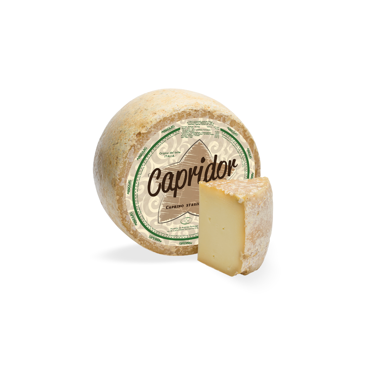 Argiolas Caprino stagionato - Capridor -Ziegenkäse- Stück ca. 250 gr.